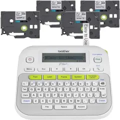 Brother&reg; P-Touch PT-D210 Label Maker Value Bundle Includes 4 Label Tapes