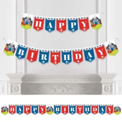 Big Dot of Happiness Calling All Knights and Dragons - Medieval Birthday Party Bunting Banner - Birthday Party Decorations - Happy Birthday