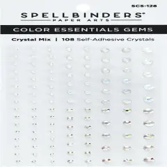 Spellbinders Color Essentials Gems 108/Pkg-Crystal Mix