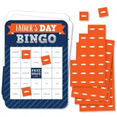 Big Dot of Happiness Happy Father's Day - Bingo Cards and Markers - We Love Dad Party Bingo Game - Set of 18