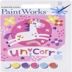 Paint Works Paint By Number Kit 9"X9"-Unicorn