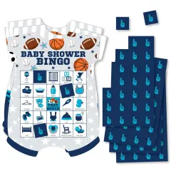 Big Dot of Happiness Go, Fight, Win - Sports - Picture Bingo Cards and Markers - Baby Shower Shaped Bingo Game - Set of 18