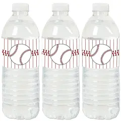 Big Dot of Happiness Batter Up - Baseball - Baby Shower or Birthday Party Water Bottle Sticker Labels - Set of 20