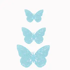 12 pcs 3D Wall Decals Turquoise