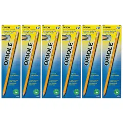 Oriole&reg; Wood-Cased Pencils, #2 HB Soft, Pre-Sharpened, Yellow, 12 Per Pack, 6 Packs