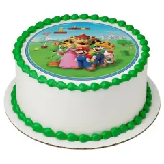Nintendo Super Mario Edible Cake Image PhotoCake