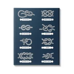 Stupell Industries Boating Knots Nautical Diagram Canvas Wall Art