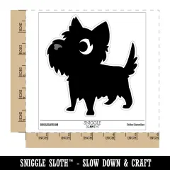 Lovable Cartoon Cairn Terrier Waterproof Vinyl Phone Tablet Laptop Water Bottle Sticker Set - 5 Pack