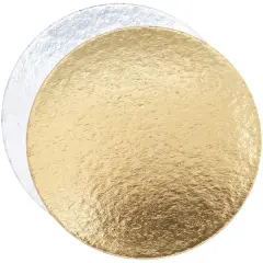 6" Round Gold/Silver Cake Board 12ct
