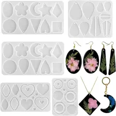 Kitcheniva 5 Pcs Large Resin Earrings Mold Set