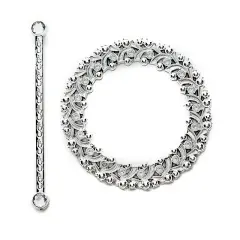 Set of 2 Round 7-inch Acrylic Crystal Curtain Tie Backs for Events Silver