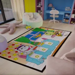 Hanukkah Kids Gift Washable Coloring Rug Coloring Poster Book Pages Chanukah Placemat Tablecloth Decoration Ornament Toddler Kindergarten