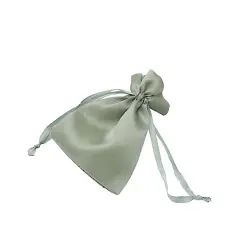 60 pcs 4x6 Satin Favor Drawstring Bags Sage green