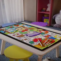 Woodland Nursery Animals Coloring Rug Washable Markers Gift For Kids Toddler Preschool Kindergarten Party Activity Game 1st Birthday Gift