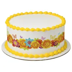 Marigolds Edible Cake Topper Image Strips