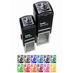 Chinese Zodiac Monkey Self-Inking Rubber Stamp Ink Stamper Yellow