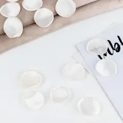 400 Matte Silk Rose Petals Round Artificial Flowers Table Ivory