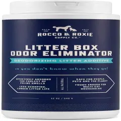 Rocco & Roxie&reg; - Litter Box Odor Eliminator, Best Natural Urine Deodorizer for Cat Litter Boxes Cats Smell Control, Odor Absorber, Safe for Kitty, 12 oz