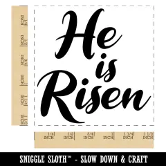 He is Risen Religious Easter Christian Self-Inking Rubber Stamp Ink Stamper Black