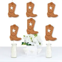 Big Dot of Happiness My First Rodeo - Cowboy Boots Decorations DIY Little Cowboy 1st Birthday Party Essentials - Set of 20