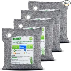 NIYIKOW&reg;- Charcoal Bags Odor Absorber (Large, 4Pack x 200g), Nature Fresh Bamboo Charcoal Air Purifying Bags
