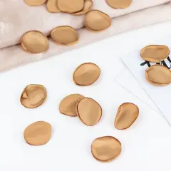 400 Matte Silk Rose Petals Round Artificial Flowers Table Gold