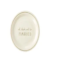 Bridal Shower Plates - Eat, Drink & Be Married with Gold Foil Accents
