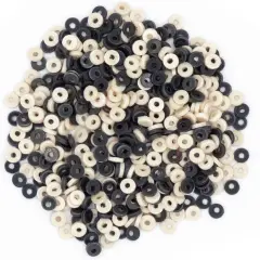 Heishi Beads 4mm Multicolor 3mm Black/White