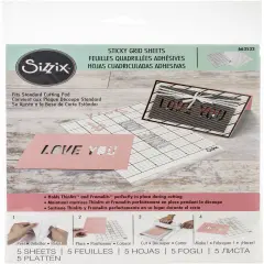 Sizzix Big Shot Sticky Grid 6"X8.5"-5/Pkg