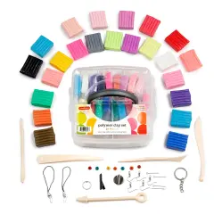 Incraftables Polymer Clay Kit (24 Colors Soft Blocks). Modeling Oven Bake Clay kit for Adults, Kids & Artists with Sculpting Tools. Non Toxic Molding Polymer Clay Starter Baking Set for Jewelry Making