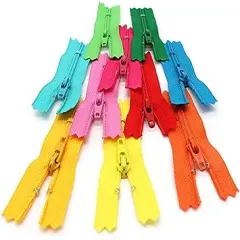 YKK 2" Doll Zippers YKK ~ Assortment of Colors (10 Zippers) for Apparel & Craft Projects- Made in USA