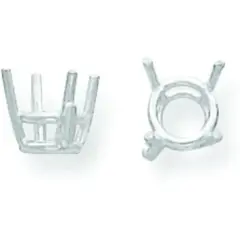 14K White Gold 4 Prong Round Basket Setting 5.2mm