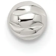 Sterling Silver Diamond Cut Round Beads 4.0mm - Pack of 12