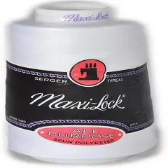Maxi-Lock White Serger Thread, 3000 Yard Cone by MAXI LOCK