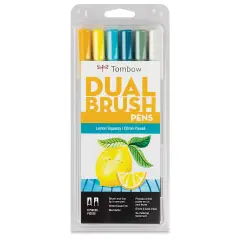Tombow Dual Brush Pens - Lemon Squeezy, Set of 6
