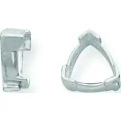 14K White Gold Trillion Setting 3.75mm
