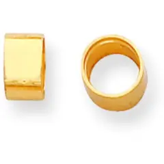 14K Gold Round Stone Seat Tube Bezel Setting 3.5mm