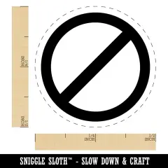 No Do Not Circle Solid Self-Inking Rubber Stamp for Stamping Crafting Planners Dry Pad (No Ink)
