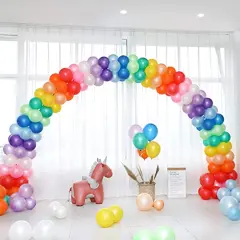 120 Assorted Color 12 Inch Rainbow Latex Balloons - 12 Bright Colors for Birthday, Baby Shower, Wedding Party Supplies, Arch, and Garland Decoration