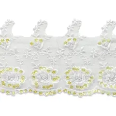 5" Vintage Beaded Bridal Lace Trim