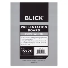 Blick Presentation Board Pack - 15" x 20", Pure White, Pkg of 5