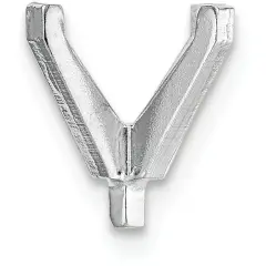 14K White Gold 4 Prong Emerald Cut Peg Setting 6mm