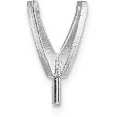 14K White Gold 4 Prong Round Peg High Setting 9.4mm