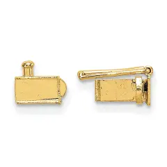 14K White Gold Push Button Box Clasp