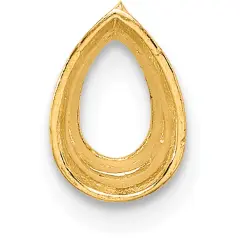 14K Gold Pear Airline Bezel Setting 9.5x6.25mm