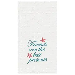 Friends Are The Best Presents Waffle Weave Cotton Kitchen Towel