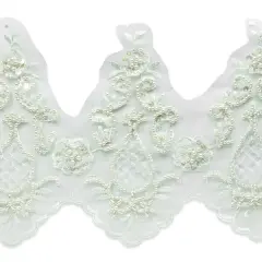 7 3/4" Vintage Teardrop Lace Trim Ivory