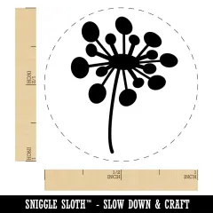Dandelion Abstract Doodle Self-Inking Rubber Stamp for Stamping Crafting Planners Purple