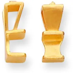 14K Gold Round Channel Pendant Setting 4.5mm