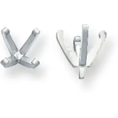 14K White Gold 4 Prong Round Peg Low Setting 3.2mm